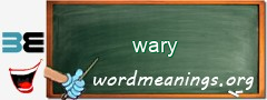 WordMeaning blackboard for wary